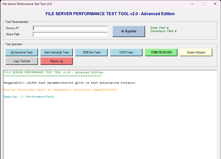  File Server Performance Test Tool v2.0