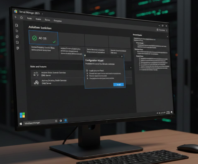 Windows Server 2025 — Active Directory Kurulum & DNS güvenliği